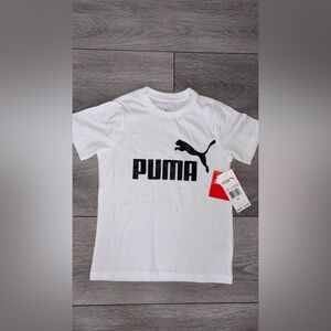 Puma Toddler Boys Size 4T White & Black Shirt Tee New W Tags